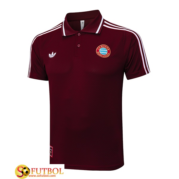 Camiseta Polo Bayern Munich Rojo/Blanco 2025/2026