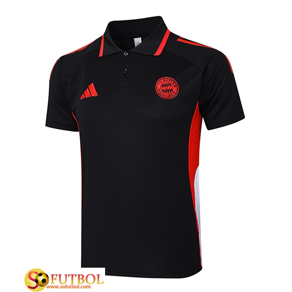 Camiseta Polo Bayern Munich Negro/Rojo/Blanco 2025/2026