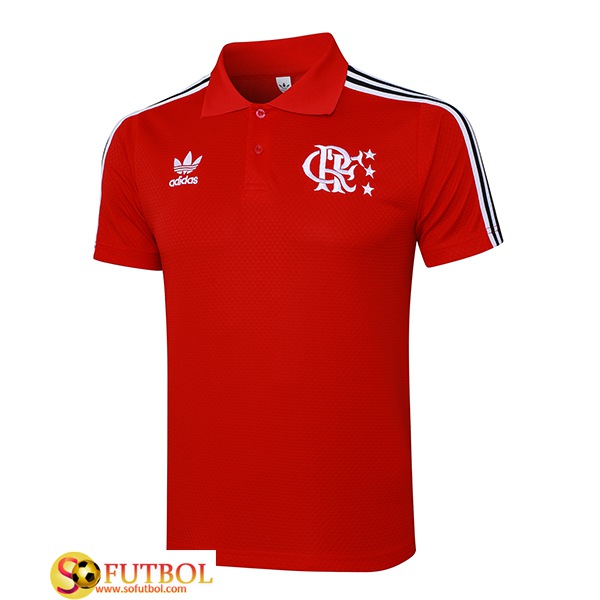 Camiseta Polo Flamengo Rojo/Blanco 2025/2026