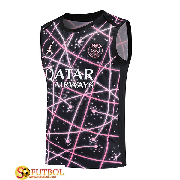 Chalecos De Futbol PSG Negro/Rosa 2025/2026 -02