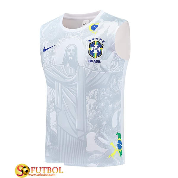 Chalecos De Futbol Brasil Blanco/Gris 2025/2026