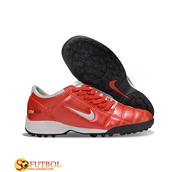 Nike Botas De Fútbol T90 TF Rojo/Gris