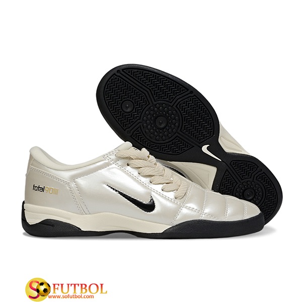 Nike Botas De Fútbol T90 IC Beige/Negro