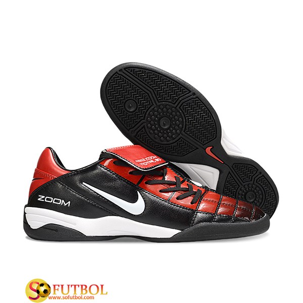 Nike Botas De Fútbol T90 TF Negro/Rojo/Blanco