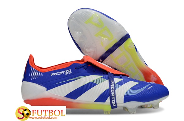 Adidas Botas De Fútbol 25 Predator Elite Tongue FG Azul/Blanco/Naranja