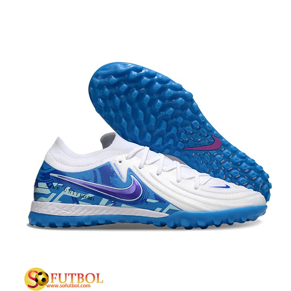 Nike Botas De Fútbol Phantom GX II EliteTF Blanco/Azul/Violeta