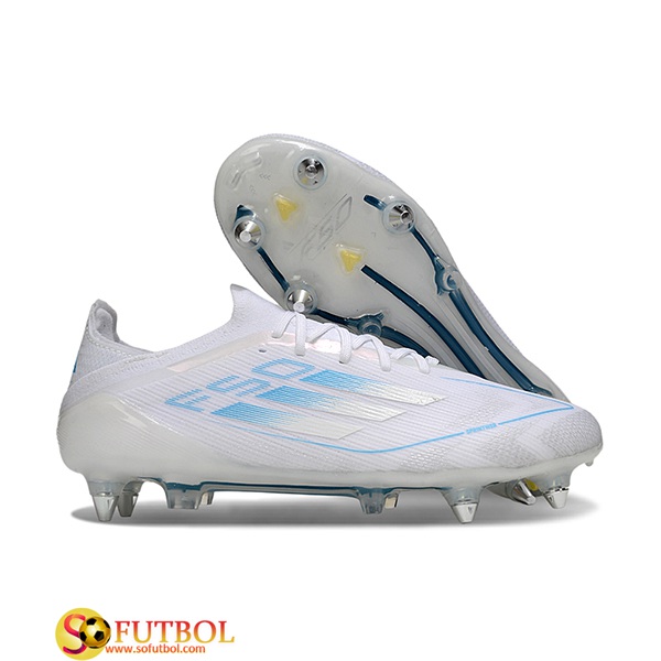 Adidas Botas De Fútbol F50 Elite SG Blanco/Azul