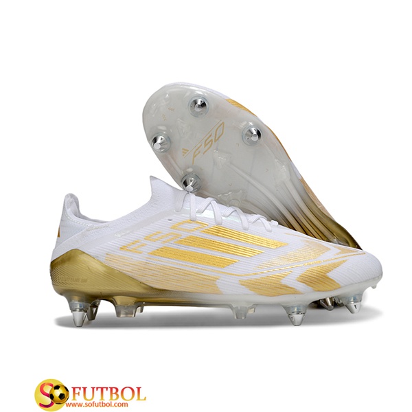 Adidas Botas De Fútbol F50 Elite SG Blanco/Amarillo -02