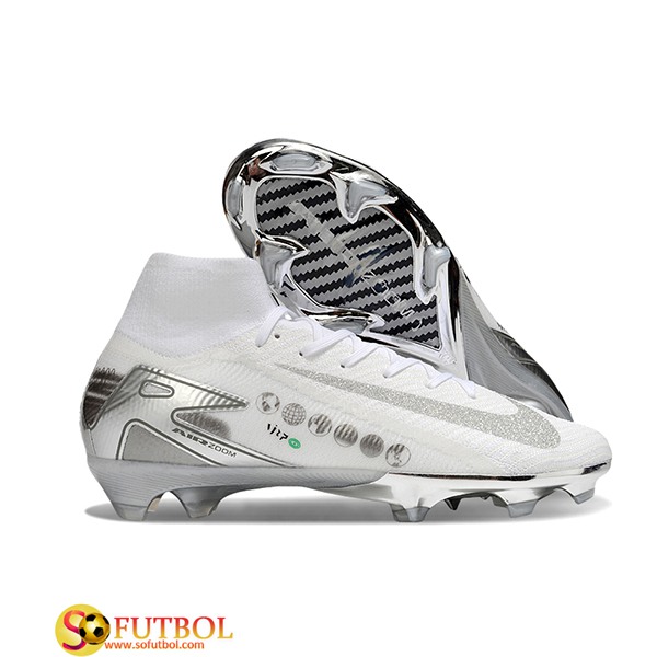Nike Botas De Fútbol Air Zoom Mercurial Superfly IIX Elite FG Blanco/Gris