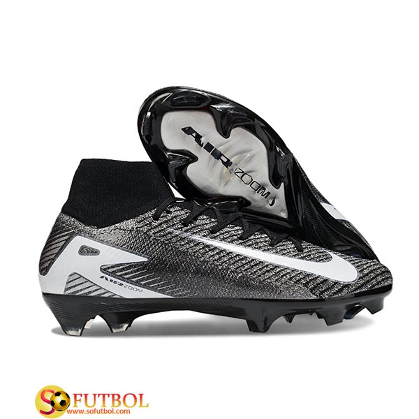 Nike Botas De Fútbol Air Zoom Mercurial Superfly IIX Elite FG Negro/Gris/Blanco