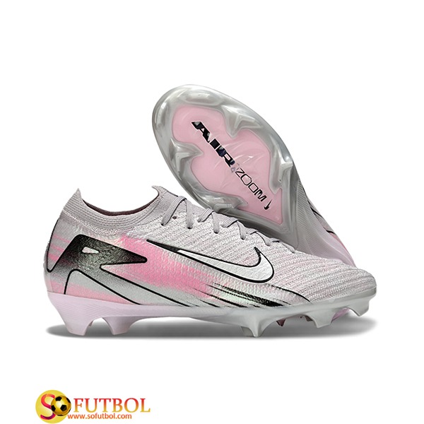 Nike Botas De Fútbol AIR Zoom Mercurial Vapor 16 Elite XXV FG Gris/Negro/Rosa