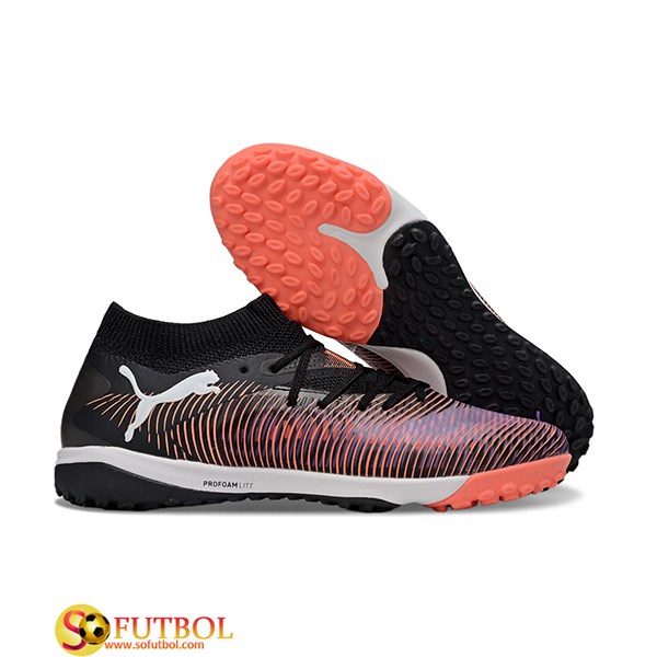 PUMA Botas De Fútbol FUTURE 8 ULTIMATE TF Negro/Naranja