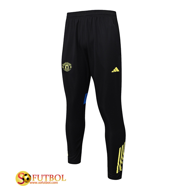 Pantalones Entrenamiento Manchester United Negro/Azul/Amarillo 2025/2026