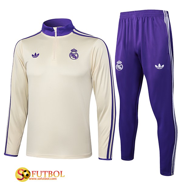 Chandal Equipos De Futbol Real Madrid Beige/Violeta 2025/2026