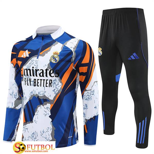 Chandal Equipos De Futbol Real Madrid Blanco/Azul/Naranja 2025/2026