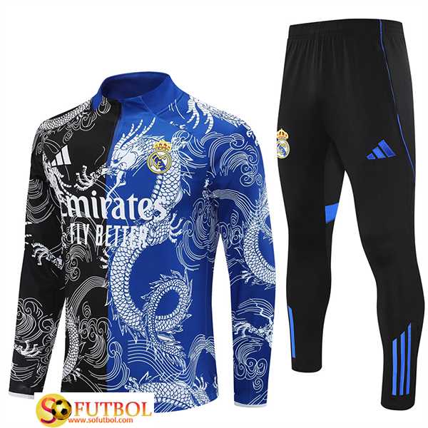 Chandal Equipos De Futbol Real Madrid Negro/Azul/Blanco 2025/2026