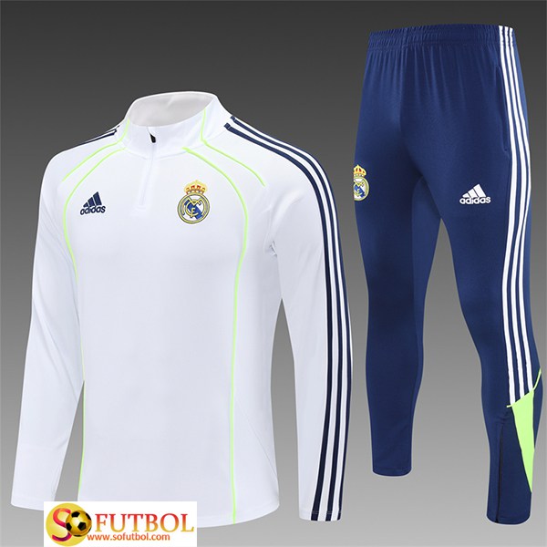 Chandal Equipos De Futbol Real Madrid Ninos Blanco/Azul/Verde 2025/2026