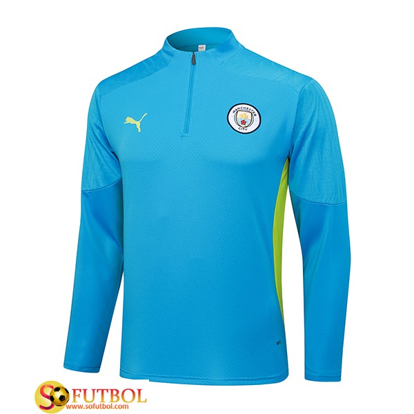 Sudadera De Entrenamiento Manchester City Azul/Verde 2025/2026