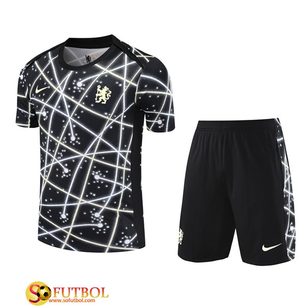 Camiseta Entrenamiento FC Chelsea Ninos Negro/Blanco 2025/2026