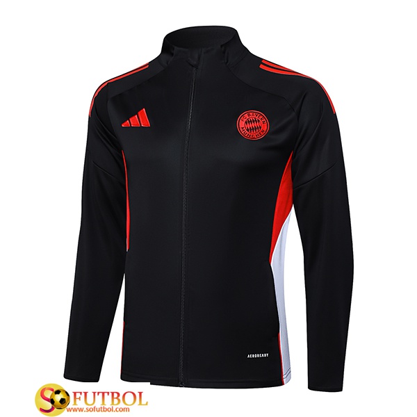 Chaquetas Futbol Bayern Munich Negro/Rojo/Blanco 2025/2026