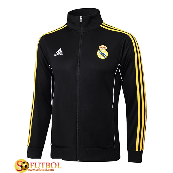 Chaquetas Futbol Real Madrid Negro/Amarillo 2025/2026