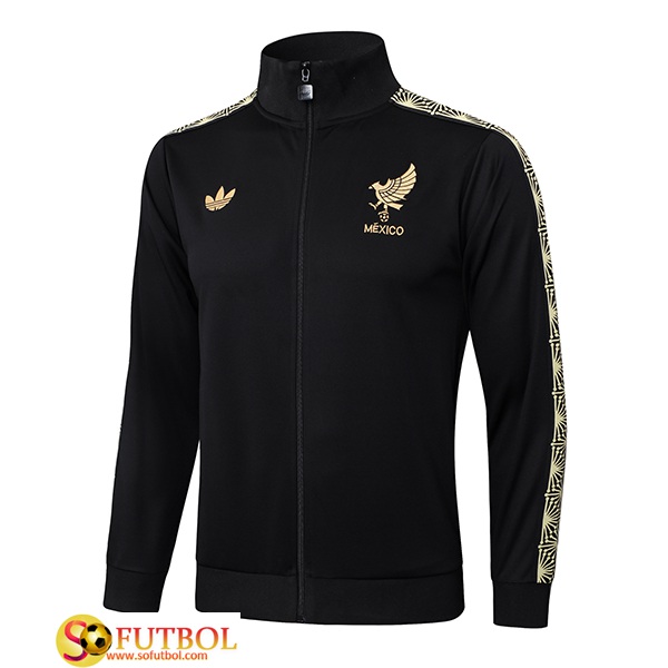 Chaquetas Futbol México Negro/Amarillo 2025/2026