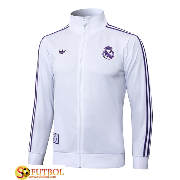 Chaquetas Futbol Real Madrid Blanco/Violeta 2025/2026