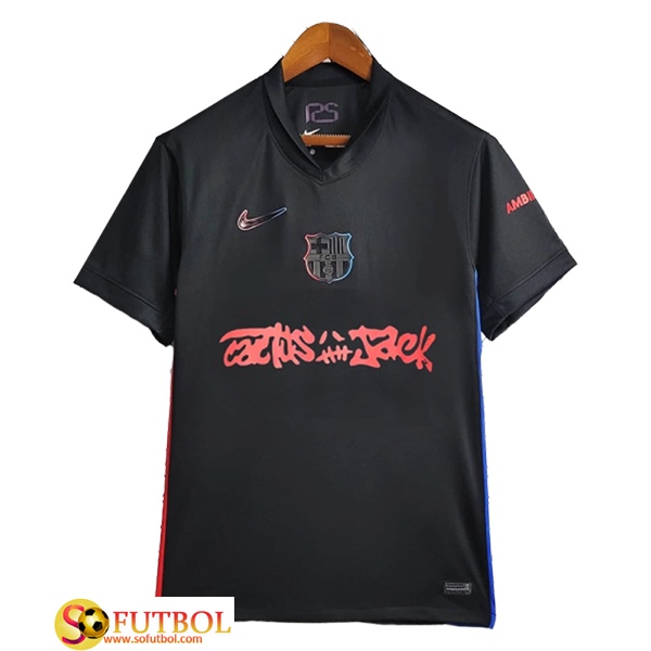 Nueva Camisetas De Futbol FC Barcelona x Travis Scott Segunda 2024/2025