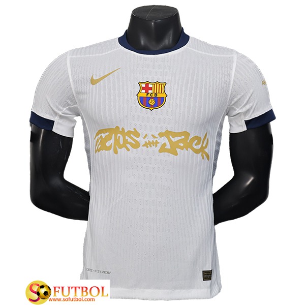 Nueva Camisetas De Futbol FC Barcelona x Travis Scott Blanco 2024/2025