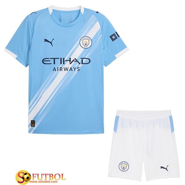 Nueva Camisetas De Futbol Manchester City Ninos Primera 2025/2026