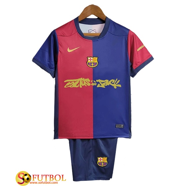 Camisetas De Futbol Barcelona Ninos x Travis Scott Primera 2024/2025