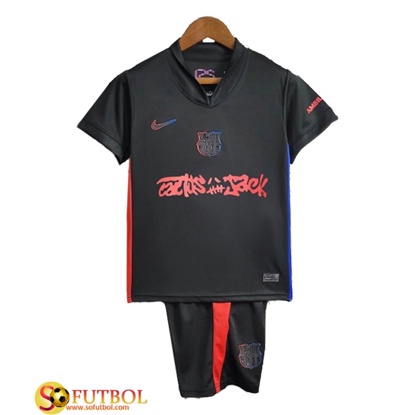 Camisetas De Futbol Barcelona Ninos x Travis Scott Segunda 2024/2025