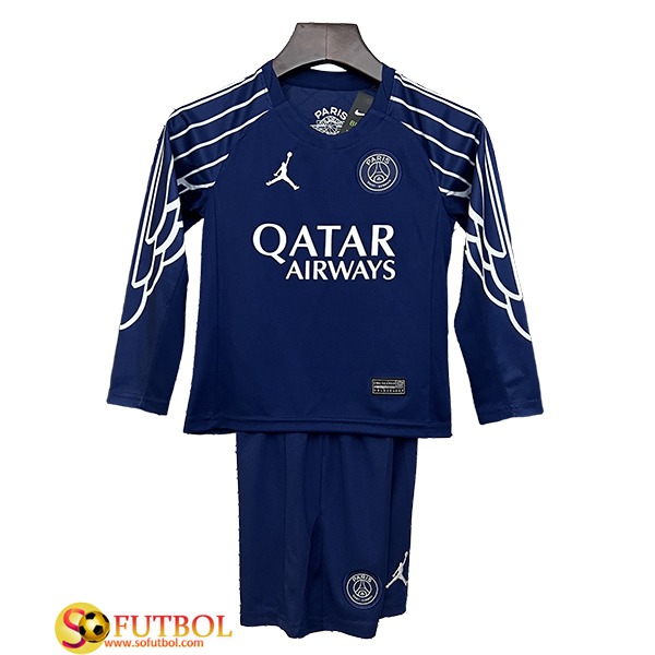 Nueva Camisetas De Futbol PSG Ninos Manga Largas Fourth 2024/2025