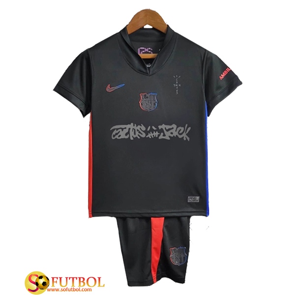 Camisetas De Futbol Barcelona Ninos x Travis Scott Segunda 2024/2025