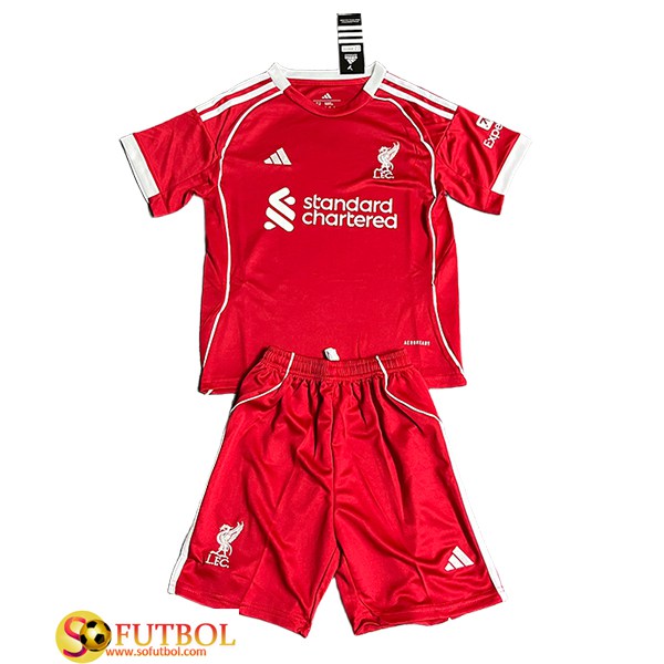 Camisetas De Futbol Liverpool Ninos Primera 2025/2026