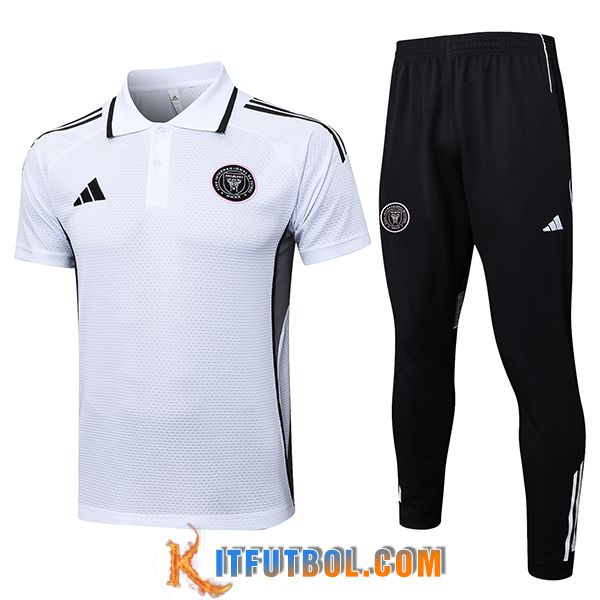 Camiseta Polo Inter Miami CF Blanco/Negro/Gris 2025/2026