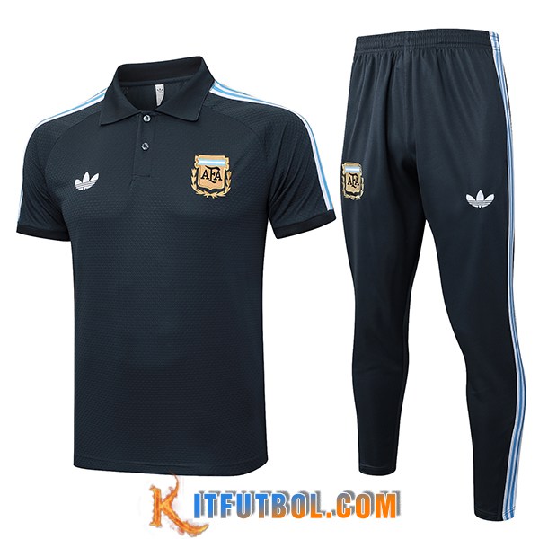 Camiseta Polo Argentina Gris Oscuro 2025/2026