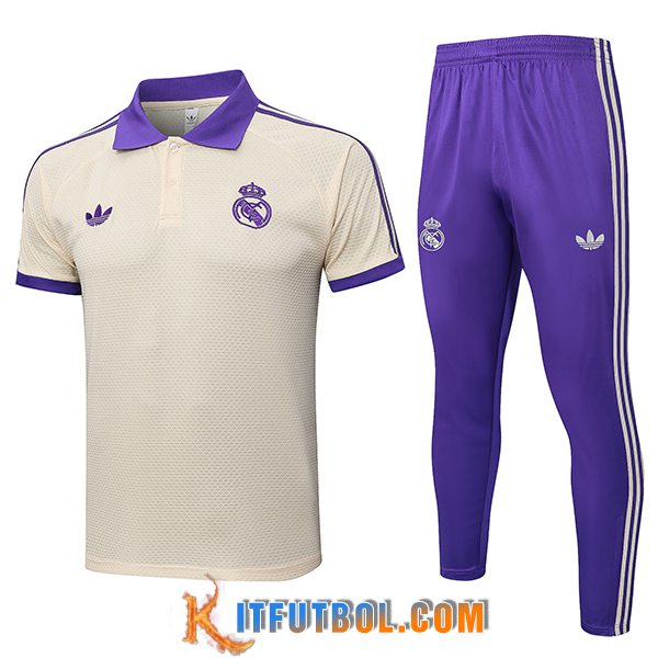 Camiseta Polo Real Madrid Beige/Violeta 2025/2026