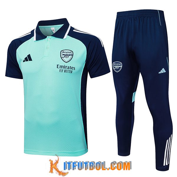 Camiseta Polo Arsenal Verde/Azul 2025/2026