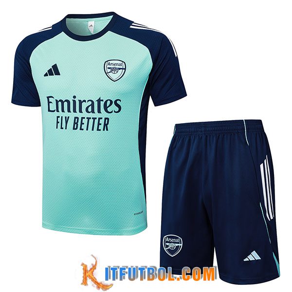 Camiseta Entrenamiento Arsenal Verde/Azul 2025/2026 -02