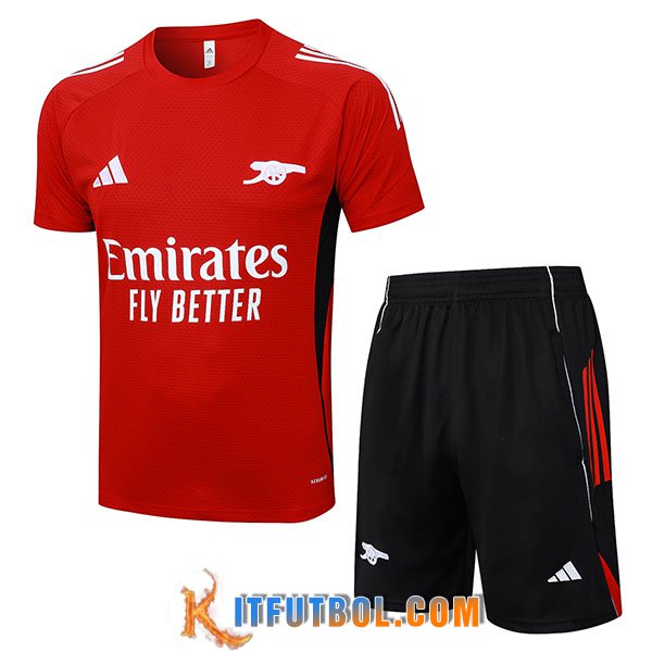 Camiseta Entrenamiento Arsenal Rojo/Blanco/Negro 2025/2026