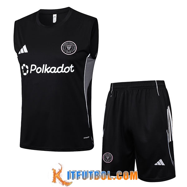 Camiseta Entrenamiento sin mangass Inter Miami CF Negro/Gris 2025/2026