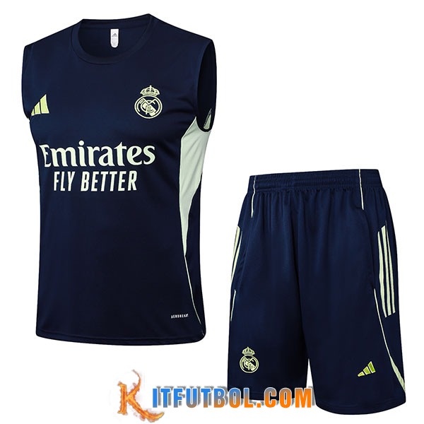 Camiseta Entrenamiento sin mangass Real Madrid Azul marino 2025/2026