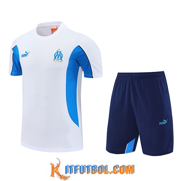 Camiseta Entrenamiento Marsella Blanco/Azul 2025/2026