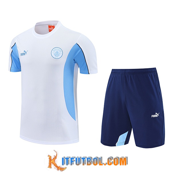 Camiseta Entrenamiento Manchester City Blanco/Azul 2025/2026
