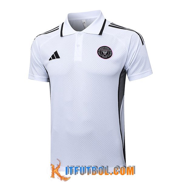 Camiseta Polo Inter Miami CF Blanco/Negro/Gris 2025/2026
