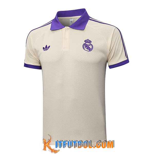 Camiseta Polo Real Madrid Beige/Violeta 2025/2026