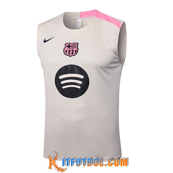 Chalecos De Futbols FC Barcelona Beige/Rosa 2025/2026
