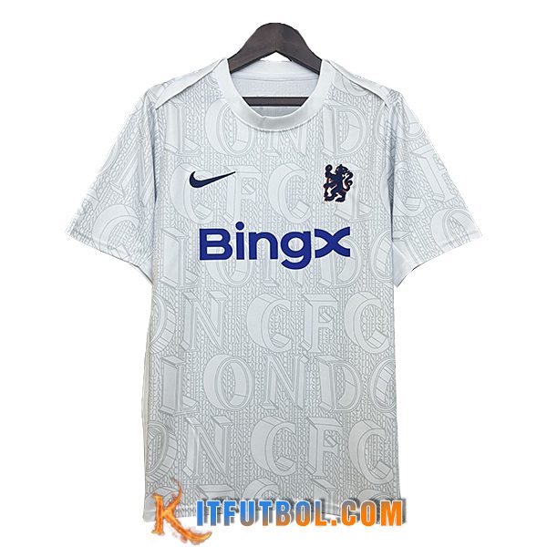 Camiseta Entrenamiento FC Chelsea Blanco/Gris 2025/2026