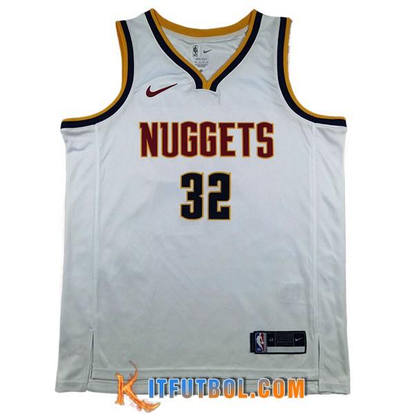 Camisetas NBA Denver Nuggets (GORDON #32) 2025/26 Blanco/Negro/Amarillo